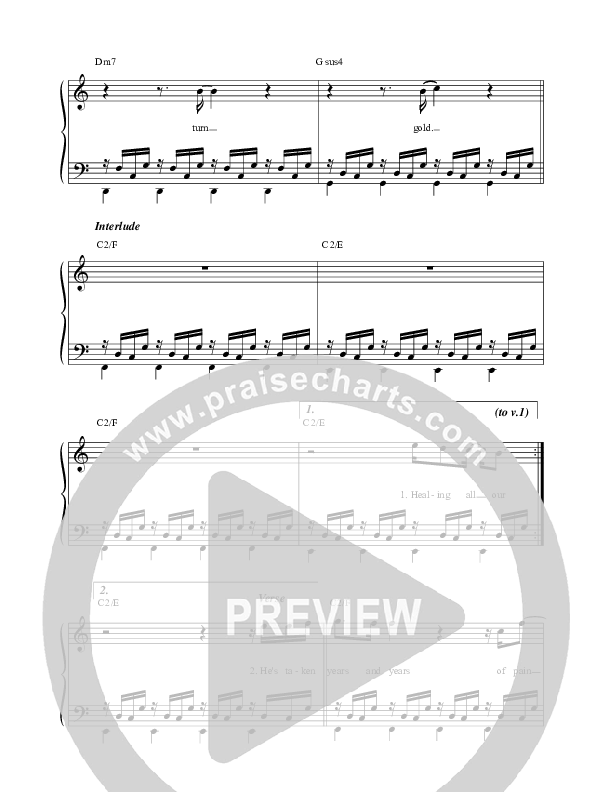 Gold (Spontaneous) (Live) Lead Sheet (Leeland)