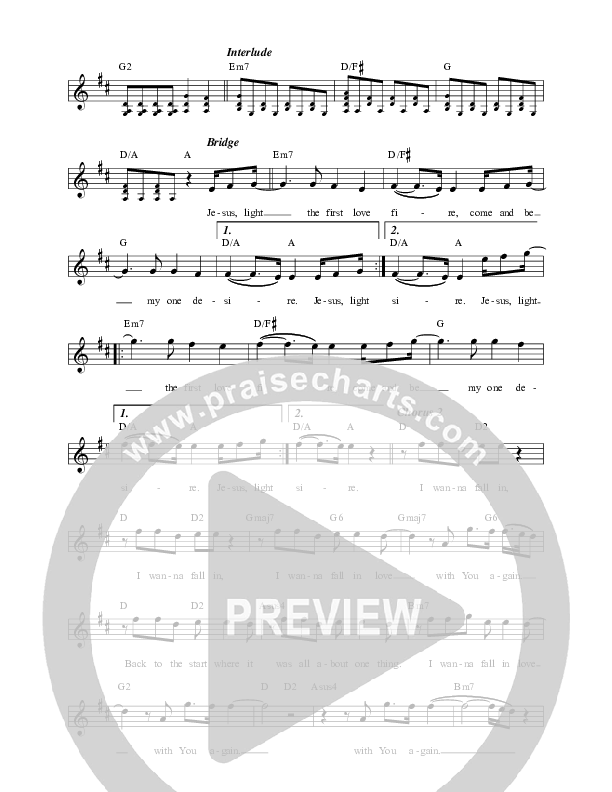 First Love Fire (Live) Choir Sheet (SATB) (Leeland)