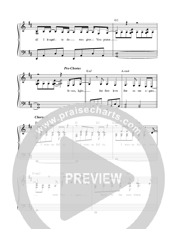 First Love Fire (Live) Lead Sheet (SAT) (Leeland)