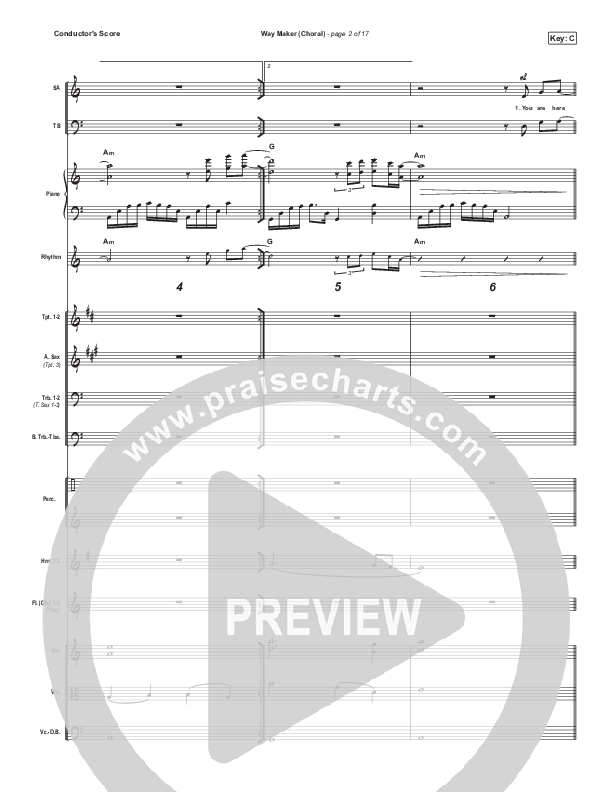 Way Maker (Choral Anthem SATB) Orchestration (Sinach / Arr. Luke Gambill)