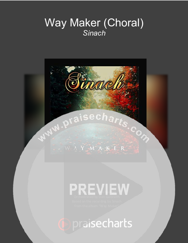 Way Maker (Choral Anthem SATB) Cover Sheet (Sinach / Arr. Luke Gambill)