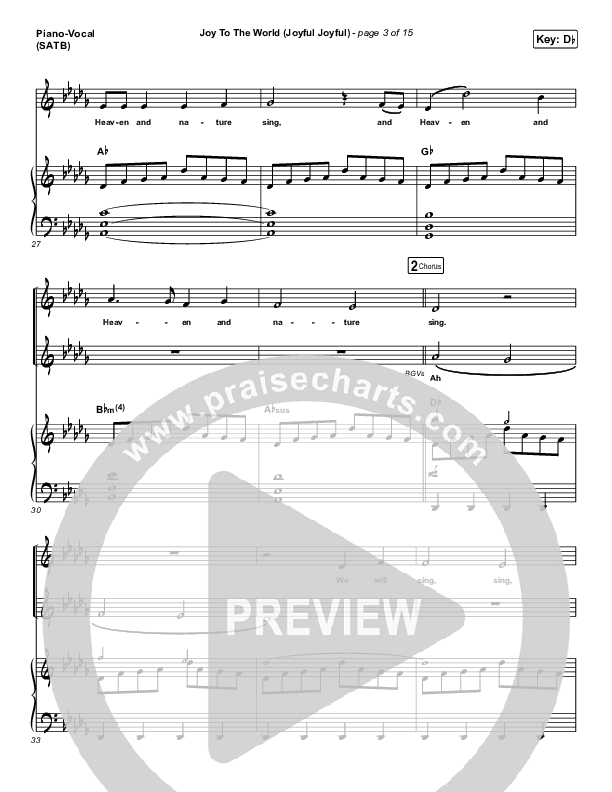 Joy To The World (Joyful Joyful) Sheet Music PDF (Phil Wickham