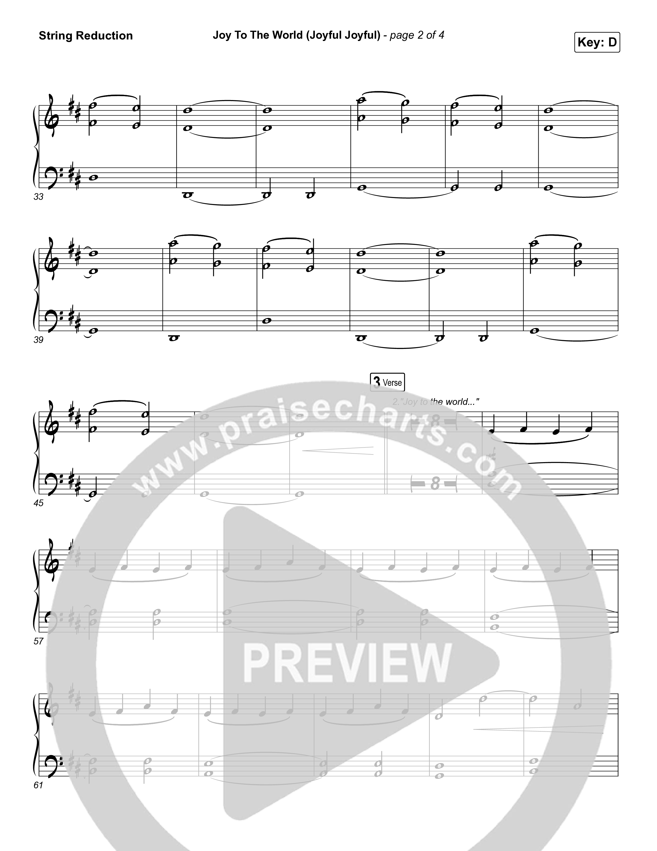 Joy To The World (Joyful Joyful) String Reduction (Phil Wickham)