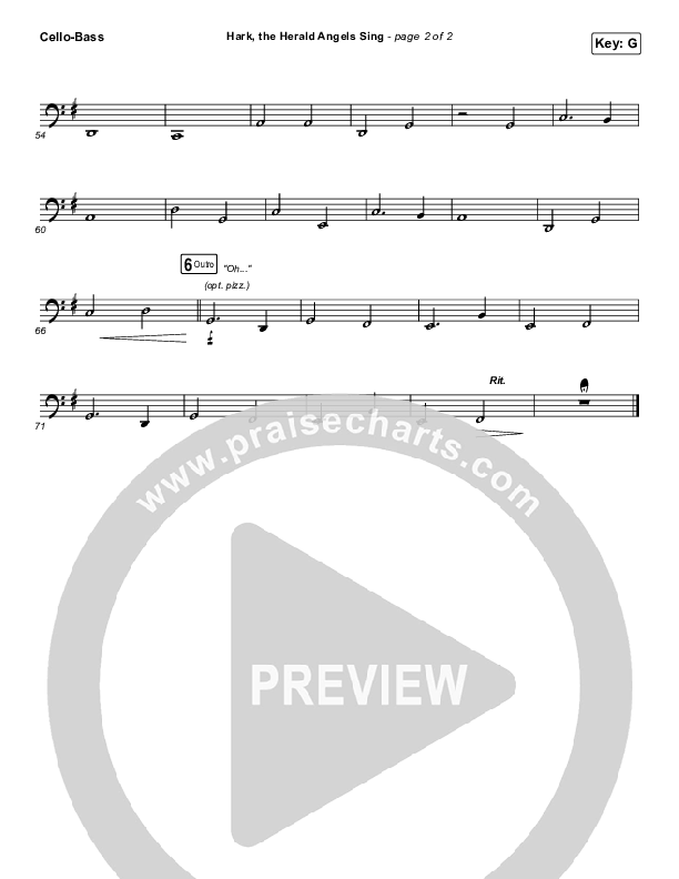 Hark The Herald Angels Sing Cello/Bass (Phil Wickham)