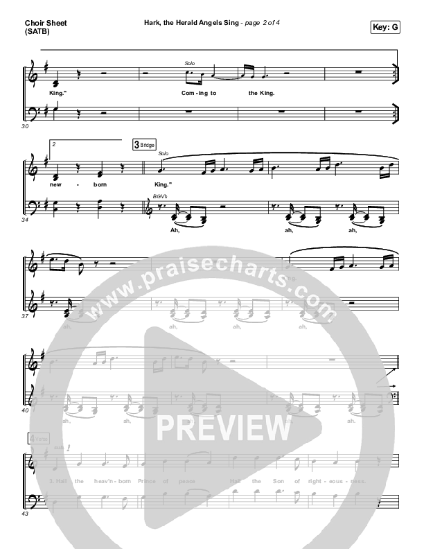 Hark The Herald Angels Sing Choir Sheet (SATB) (Phil Wickham)