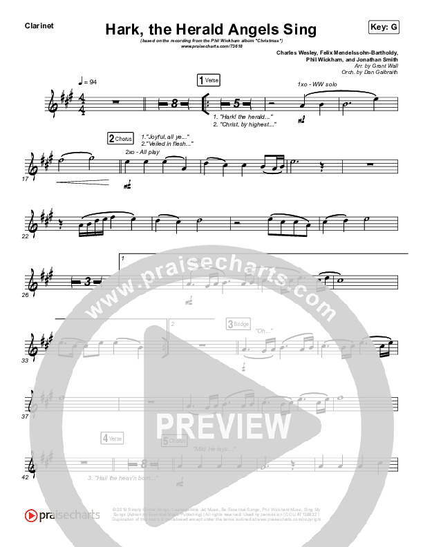 Hark The Herald Angels Sing Clarinet (Phil Wickham)