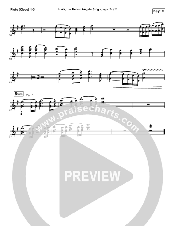 Hark The Herald Angels Sing Flute/Oboe 1/2/3 (Phil Wickham)