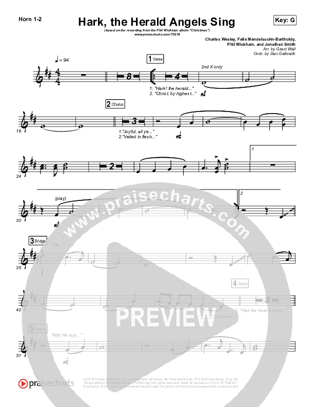 Hark The Herald Angels Sing French Horn 1/2 (Phil Wickham)