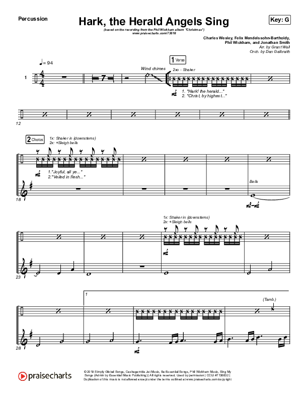 Hark The Herald Angels Sing Percussion (Phil Wickham)