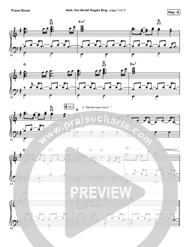 Hark The Herald Angels Sing Piano Sheet (Phil Wickham)