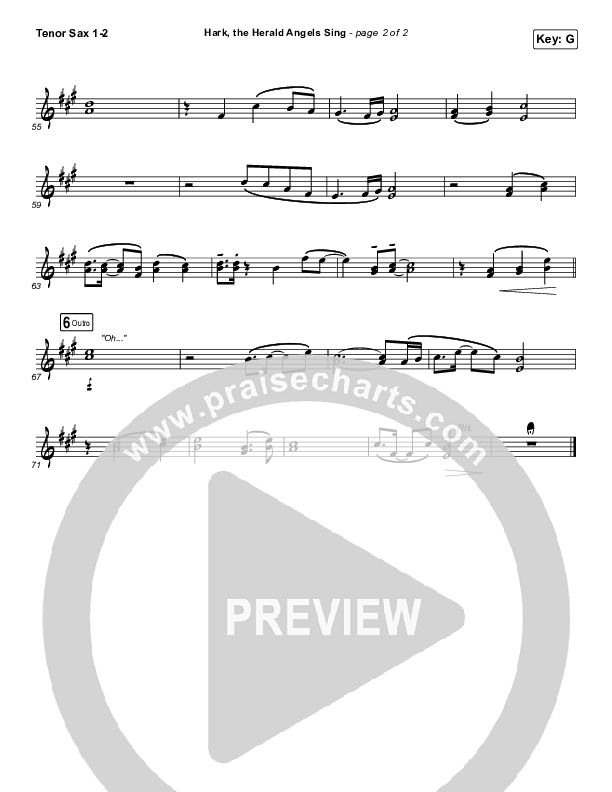 Hark The Herald Angels Sing Tenor Sax 1/2 (Phil Wickham)