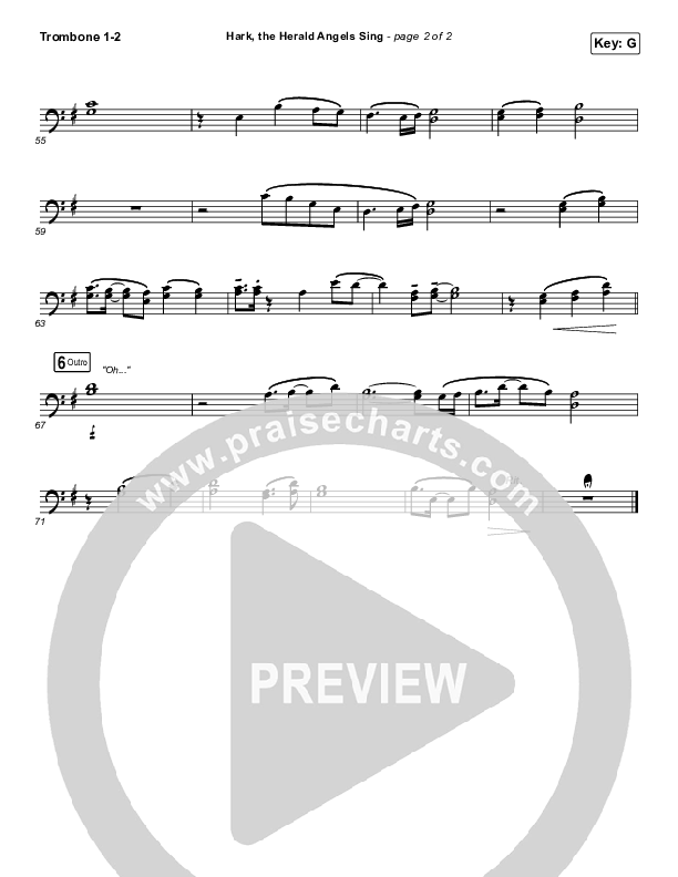 Hark The Herald Angels Sing Trombone 1/2 (Phil Wickham)