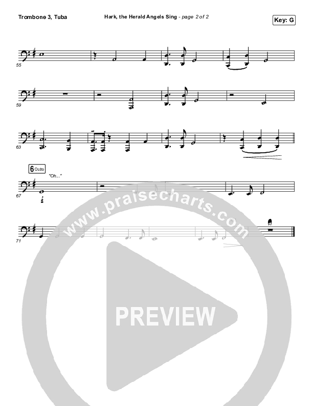 Hark The Herald Angels Sing Trombone 3/Tuba (Phil Wickham)