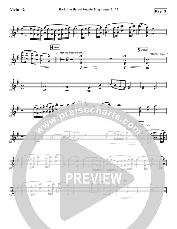 Hark The Herald Angels Sing Violin 1/2 (Phil Wickham)