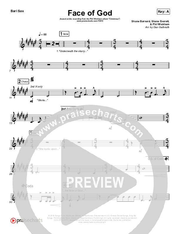 Face Of God Bari Sax (Phil Wickham)