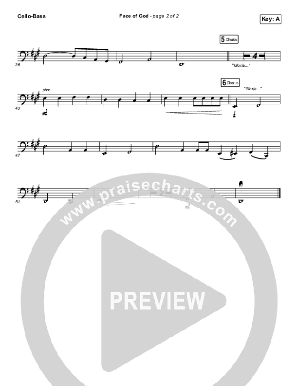 Face Of God Cello/Bass (Phil Wickham)