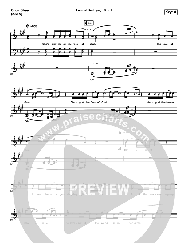 Face Of God Choir Vocals (SATB) (Phil Wickham)