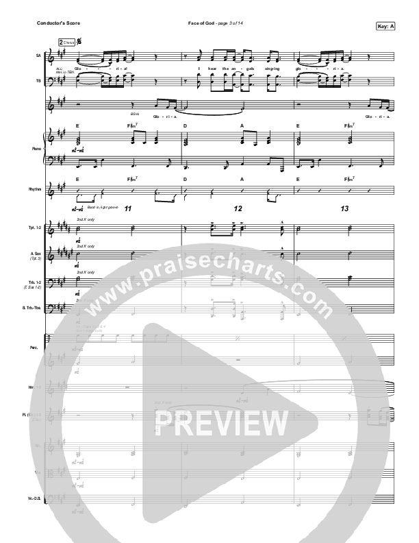 Face Of God Conductor's Score (Phil Wickham)