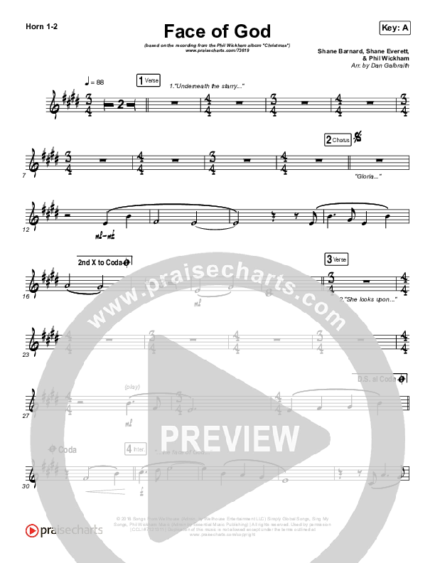 Face Of God Brass Pack (Phil Wickham)