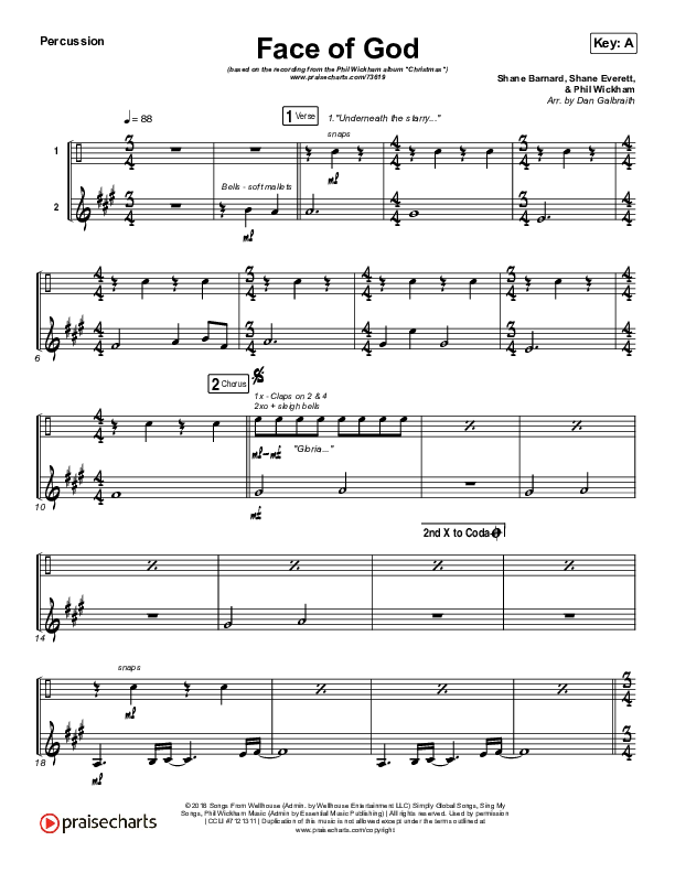 Face Of God Percussion (Phil Wickham)