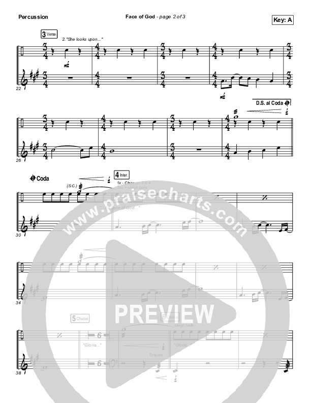 Face Of God Percussion (Phil Wickham)