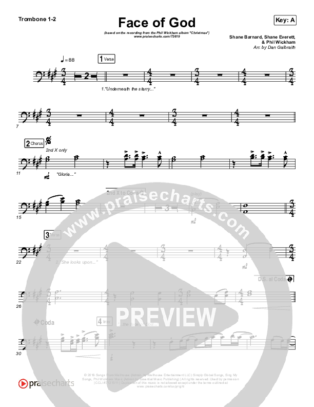 Face Of God Trombone 1/2 (Phil Wickham)