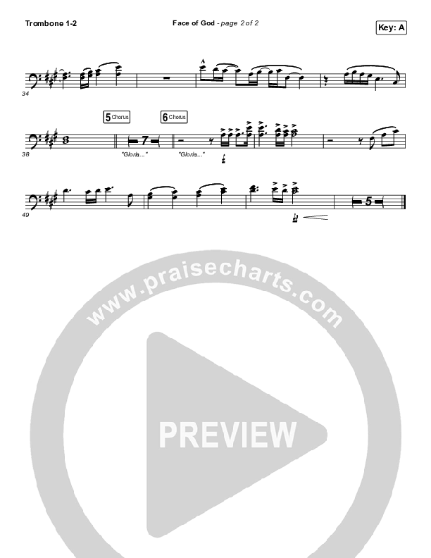 Face Of God Trombone 1/2 (Phil Wickham)