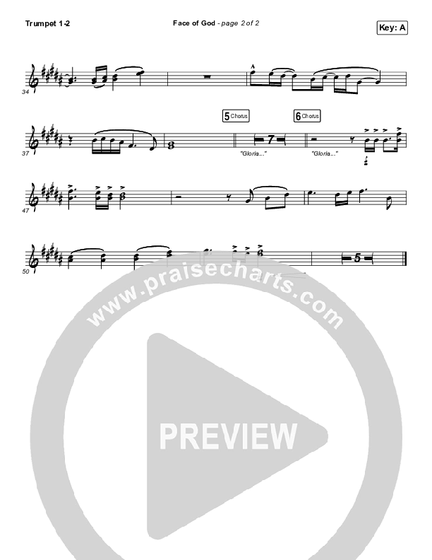 Face Of God Trumpet 1,2 (Phil Wickham)