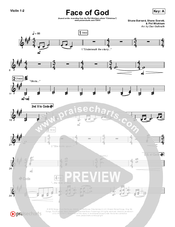 Face Of God Violin 1/2 (Phil Wickham)