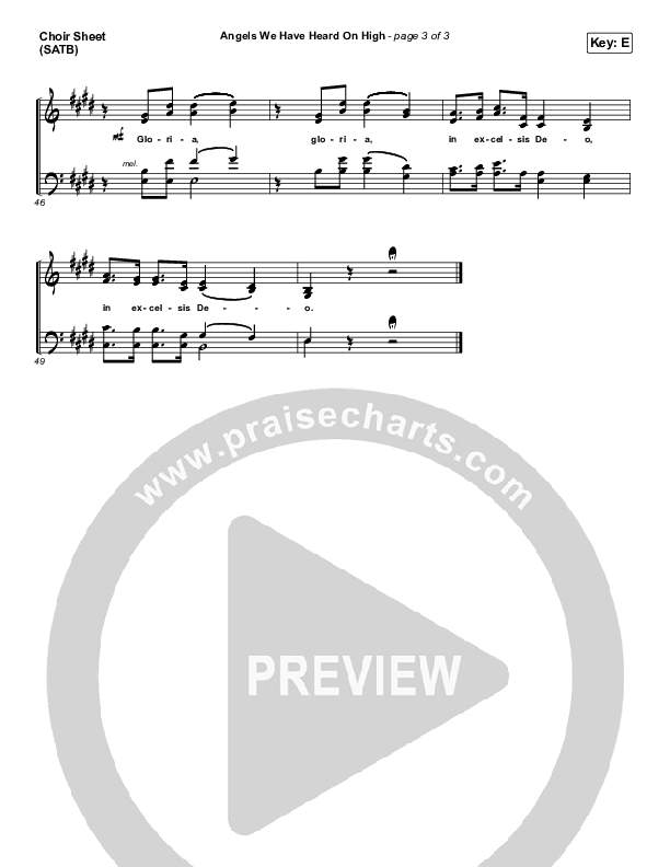 Angels We Have Heard On High Choir Sheet (SATB) (Phil Wickham)