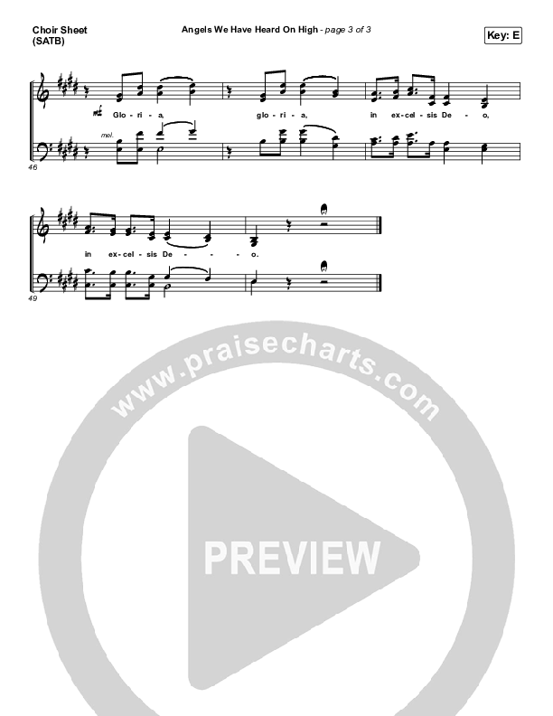 Angels We Have Heard On High Choir Vocals (SATB) (Phil Wickham)