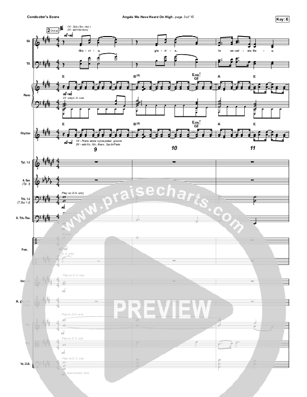 Angels We Have Heard On High Conductor's Score (Phil Wickham)