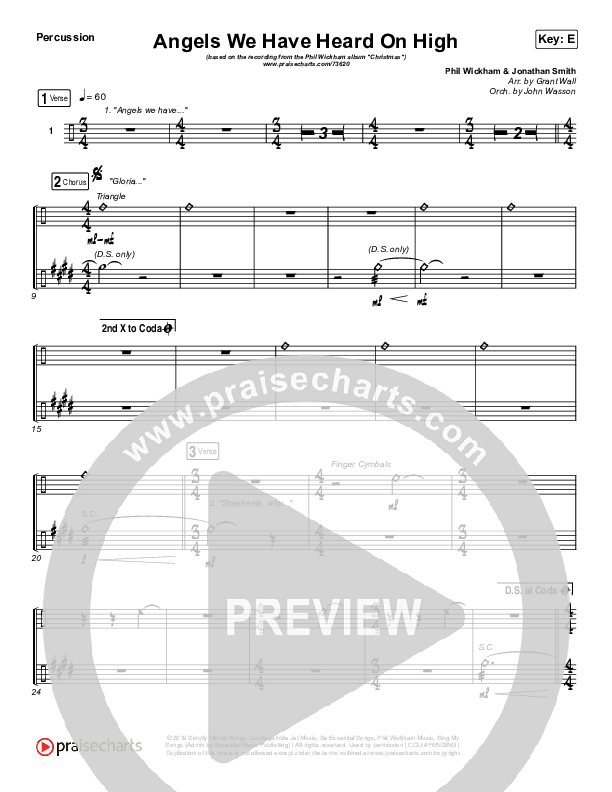 Angels We Have Heard On High Percussion (Phil Wickham)