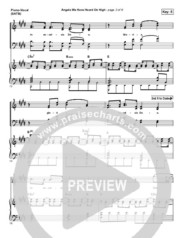 Angels We Have Heard On High Piano/Vocal Pack (Phil Wickham)