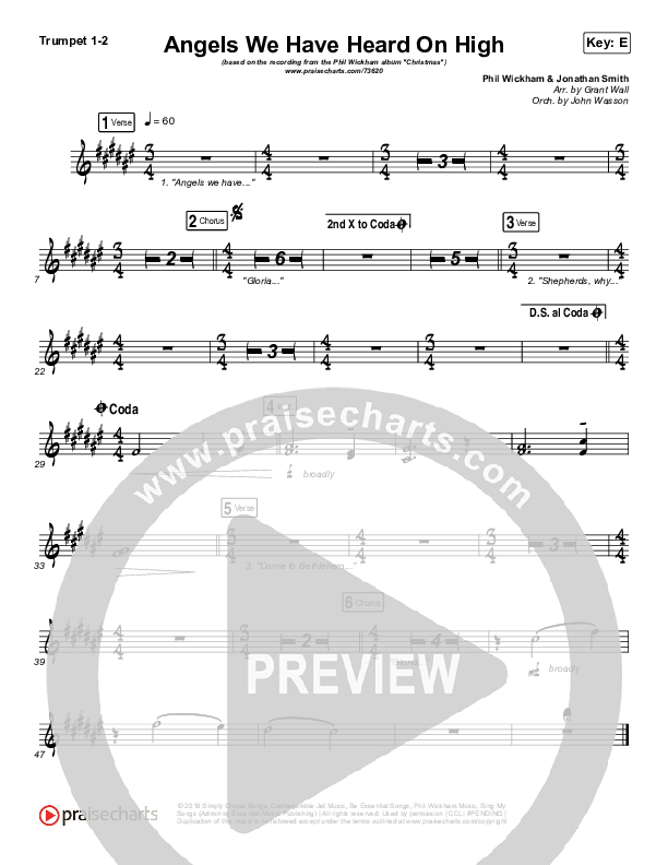 Angels We Have Heard On High Trumpet 1,2 (Phil Wickham)