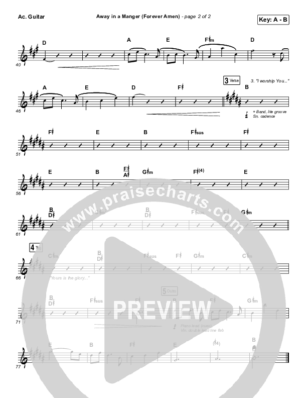 Away In A Manger (Forever Amen) Acoustic Guitar (Phil Wickham)