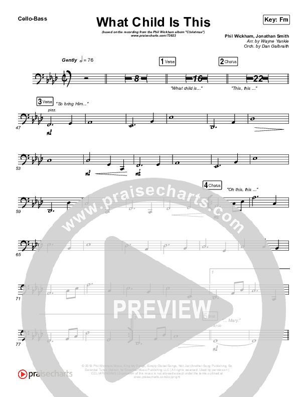 What Child Is This Cello/Bass (Phil Wickham)