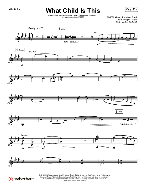 What Child Is This Violin 1/2 (Phil Wickham)