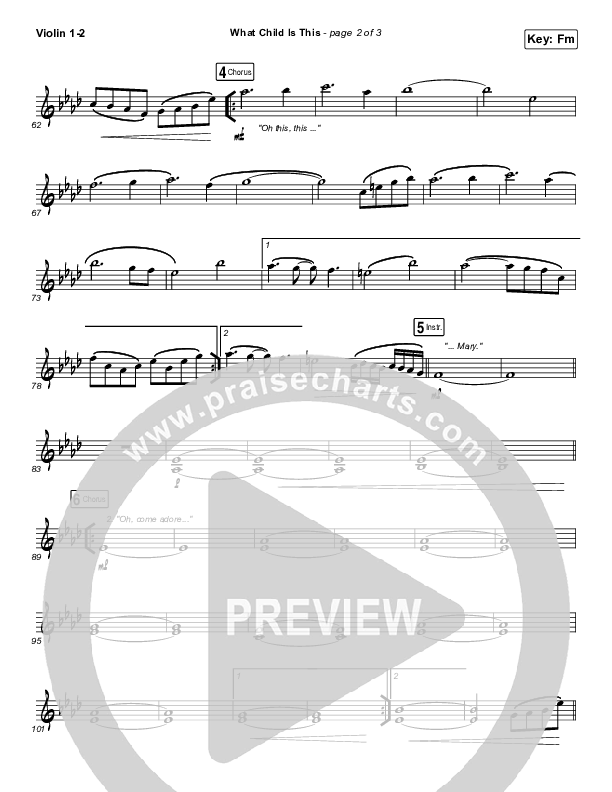 What Child Is This Violin 1/2 (Phil Wickham)