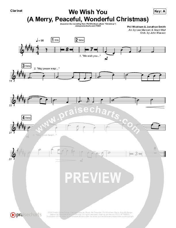 We Wish You (A Merry Peaceful Wonderful Christmas) Wind Pack (Phil Wickham)