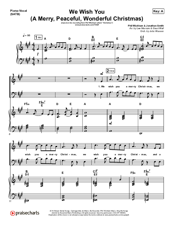 We Wish You a Merry Christmas B-Flat Instrument Sheet Music (Lead Sheet)  with Chords and Lyrics