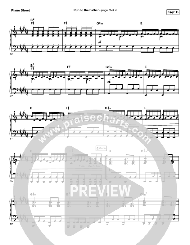 Run To The Father Piano Sheet (Matt Maher)