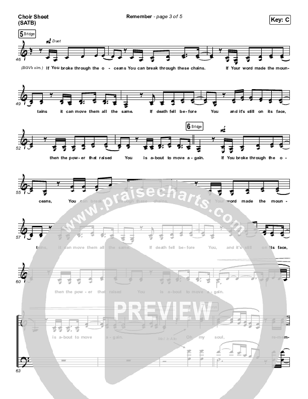 Remember Choir Vocals (SATB) (Bryan & Katie Torwalt)