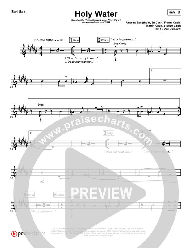 Holy Water Bari Sax (We The Kingdom)