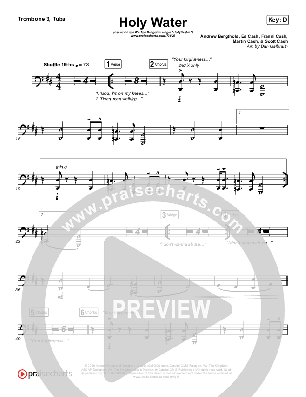 Holy Water Trombone 3/Tuba (We The Kingdom)