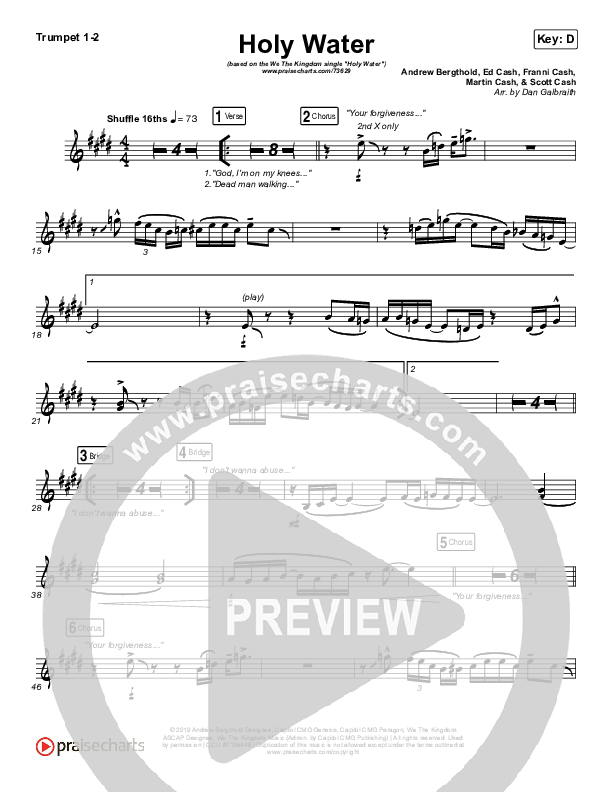 Holy Water Trumpet 1,2 (We The Kingdom)