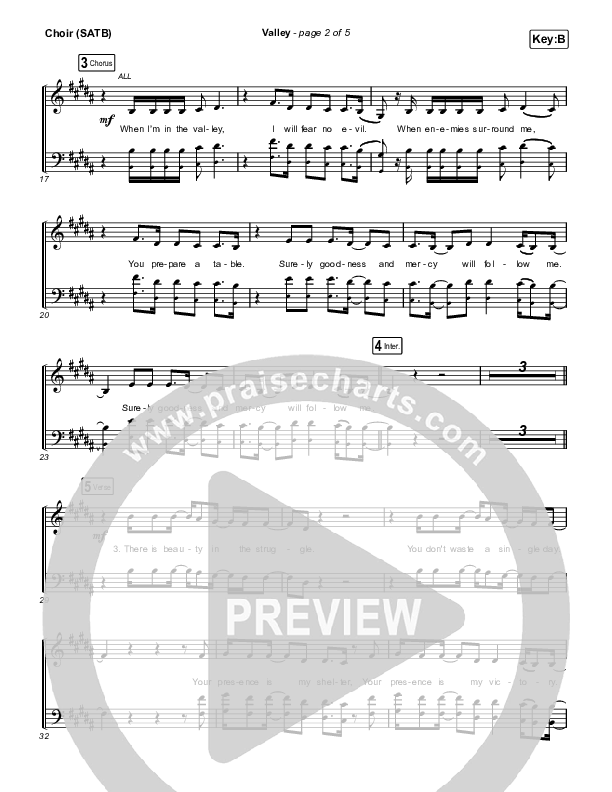 Valley Choir Sheet (SATB) (Chris McClarney)