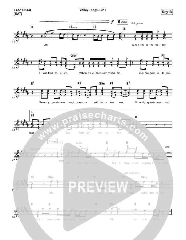 Valley Lead Sheet (SAT) (Chris McClarney)