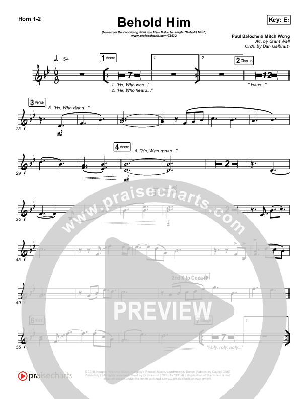 Behold Him Brass Pack (Paul Baloche / Kim Walker-Smith)