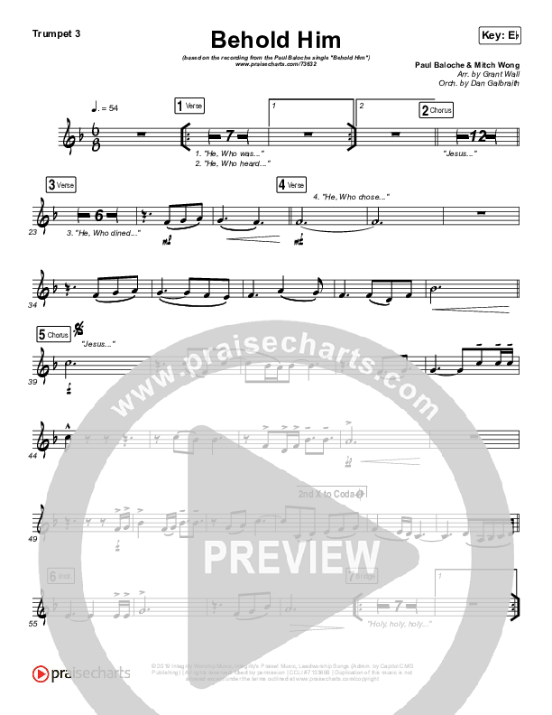 Behold Him Trumpet 3 (Paul Baloche / Kim Walker-Smith)